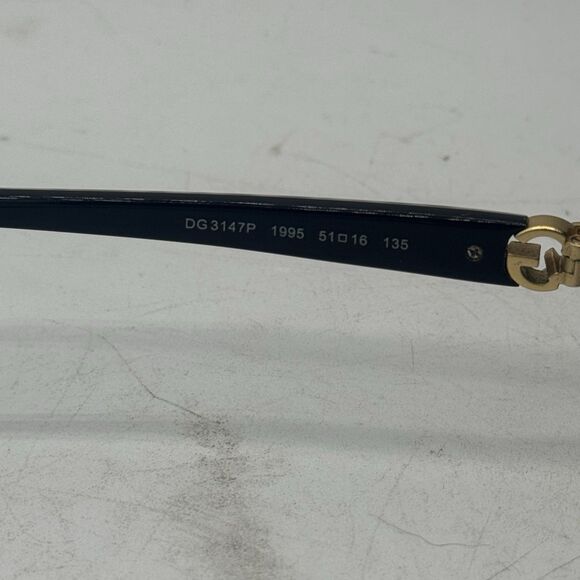 D&G Eyeglasses Frames DG 3147P 1995 Black Cheetah 51-16-135 *May Need Tightening - Picture 6 of 7